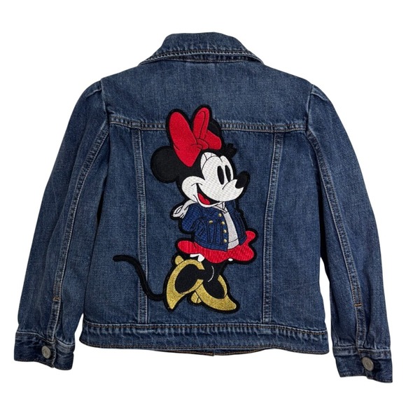 GAP Other - Baby Gap Minnie Mouse 5T 5 Years Patch Denim Jean Jacket Embroidered Disney